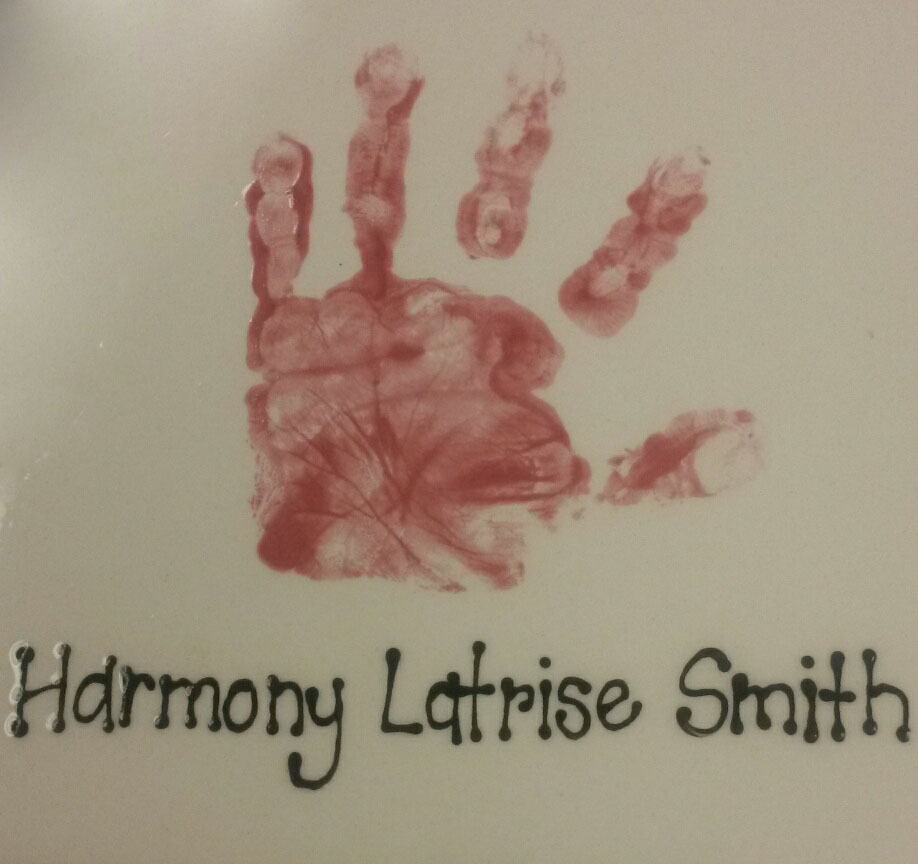 Harmony's handprint